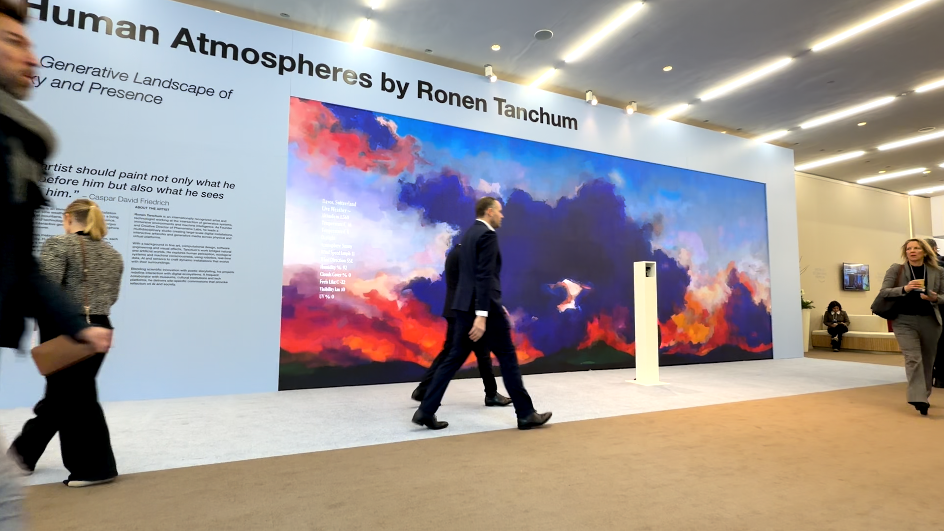 Human Atmospheres, interactive AI installation by Ronen Tanchum at the World Economic Forum Davos 2026