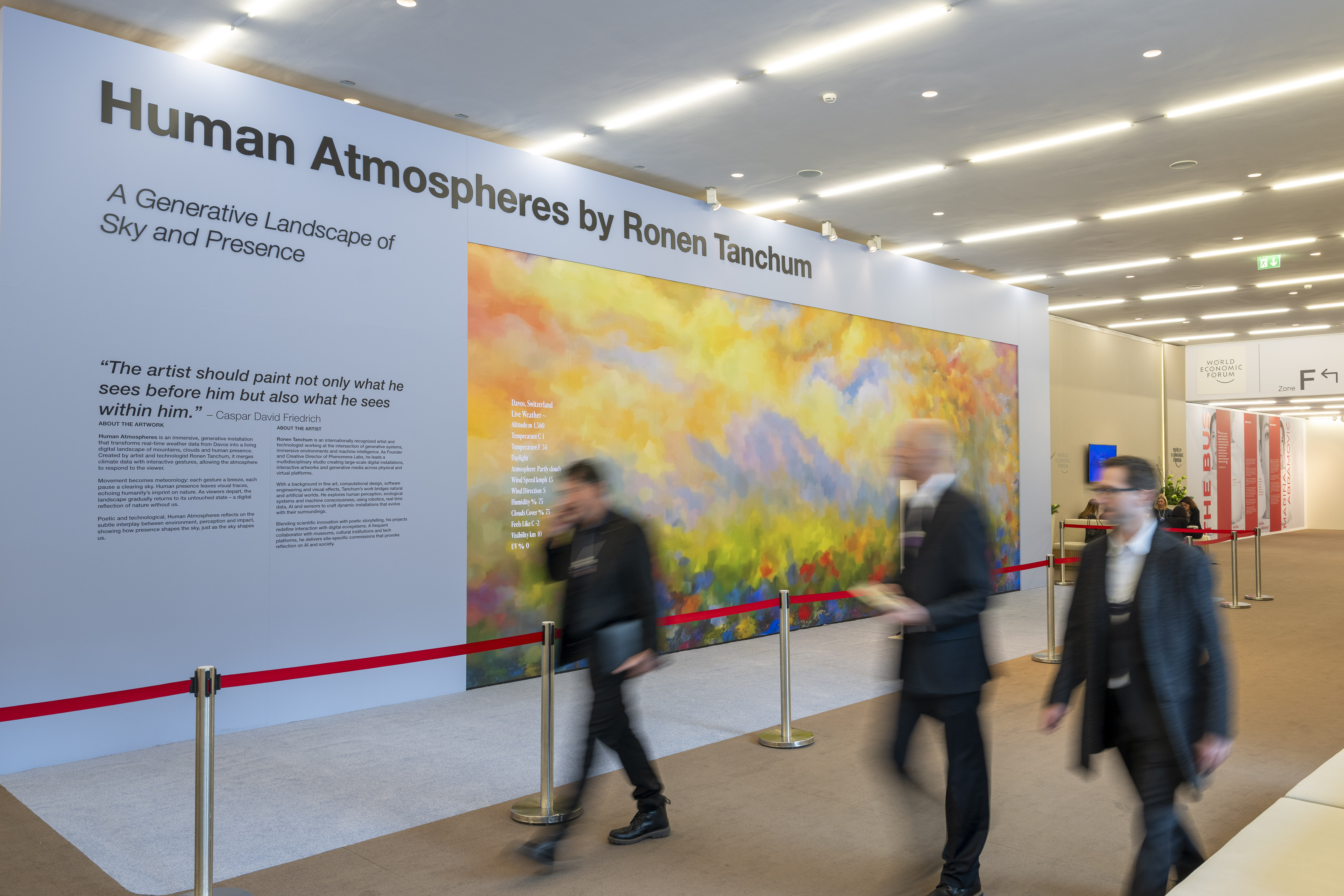 Human Atmospheres, interactive AI installation by Ronen Tanchum at the World Economic Forum Davos 2026