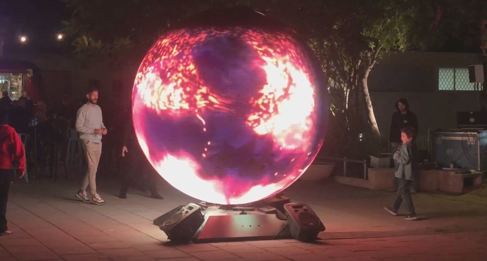 Naosphera, Interactive LED sphere installation by Ronen Tanchum