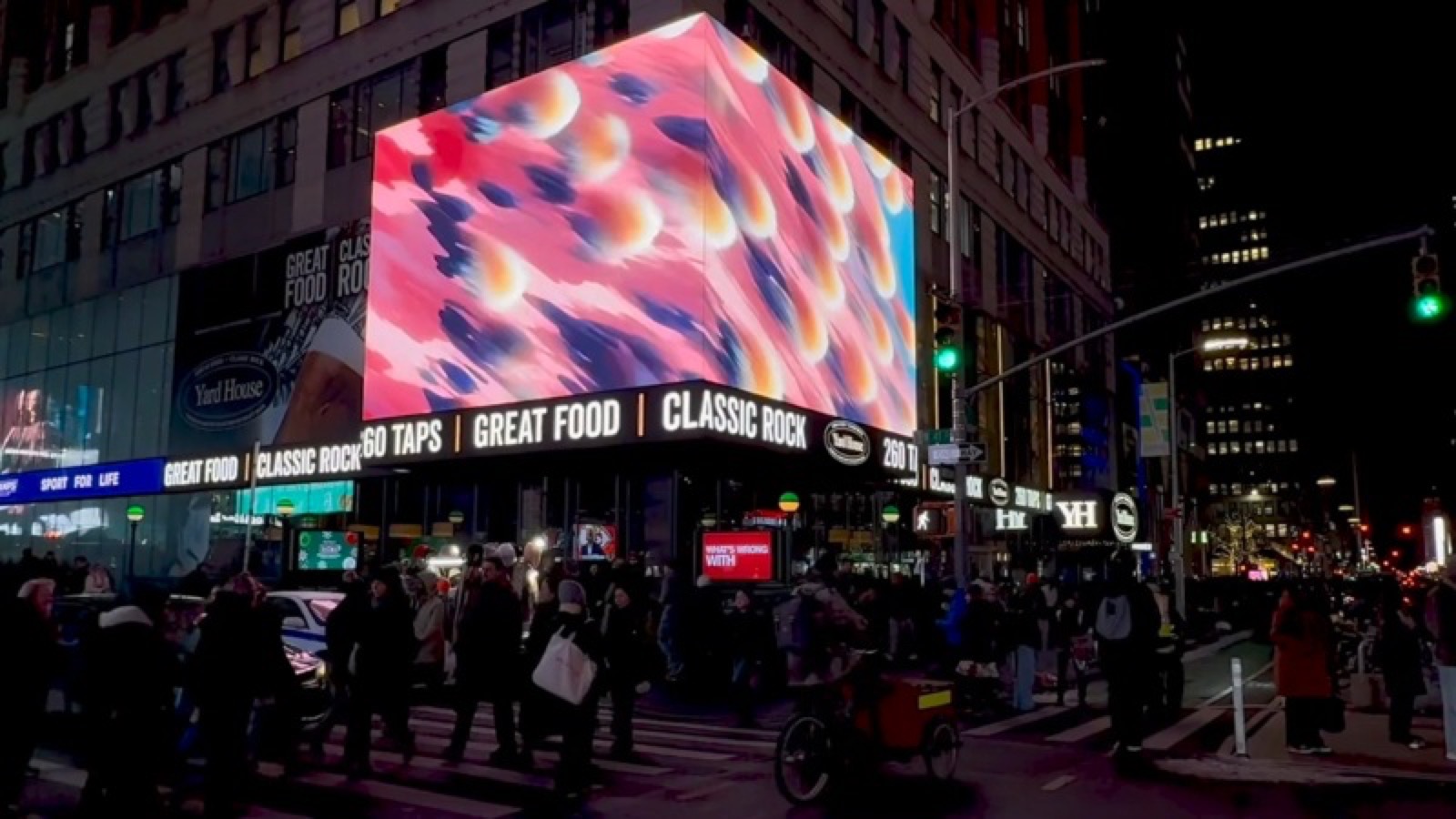 Rococo Diffusion Artifacts, AI moving-image series by Ronen Tanchum at ZAZ10TS Times Square